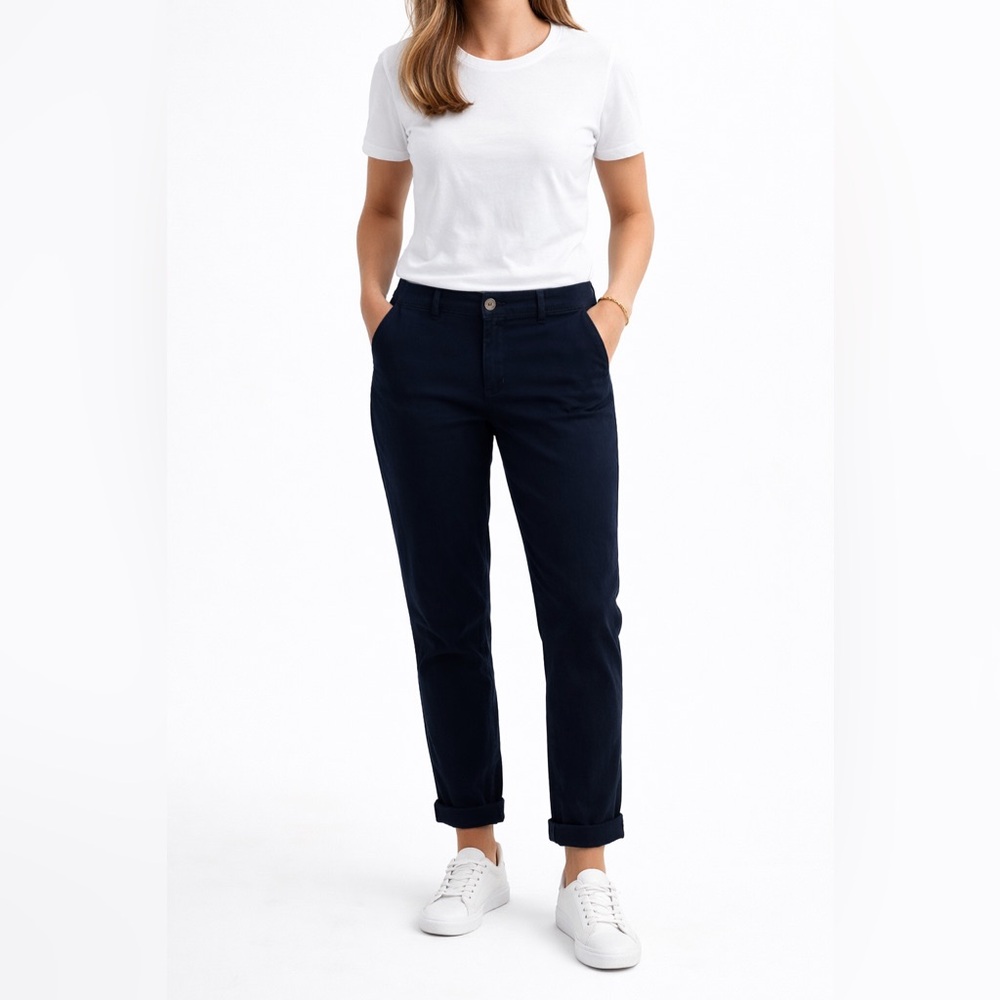 Banana Republic City Chino Low Rise Classic Navy Blue Slim Fit Casual Pants 6L